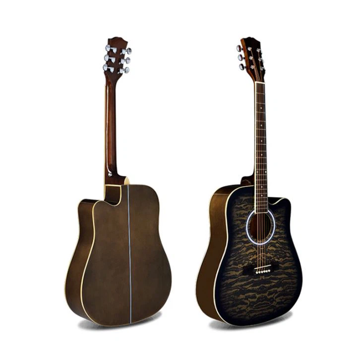 Flame Decal Acoustic Guitar For Beginner