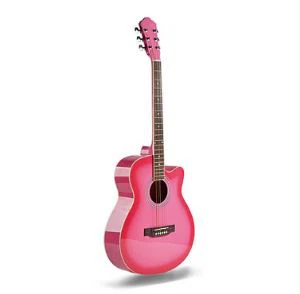 Farvet akustisk guitar